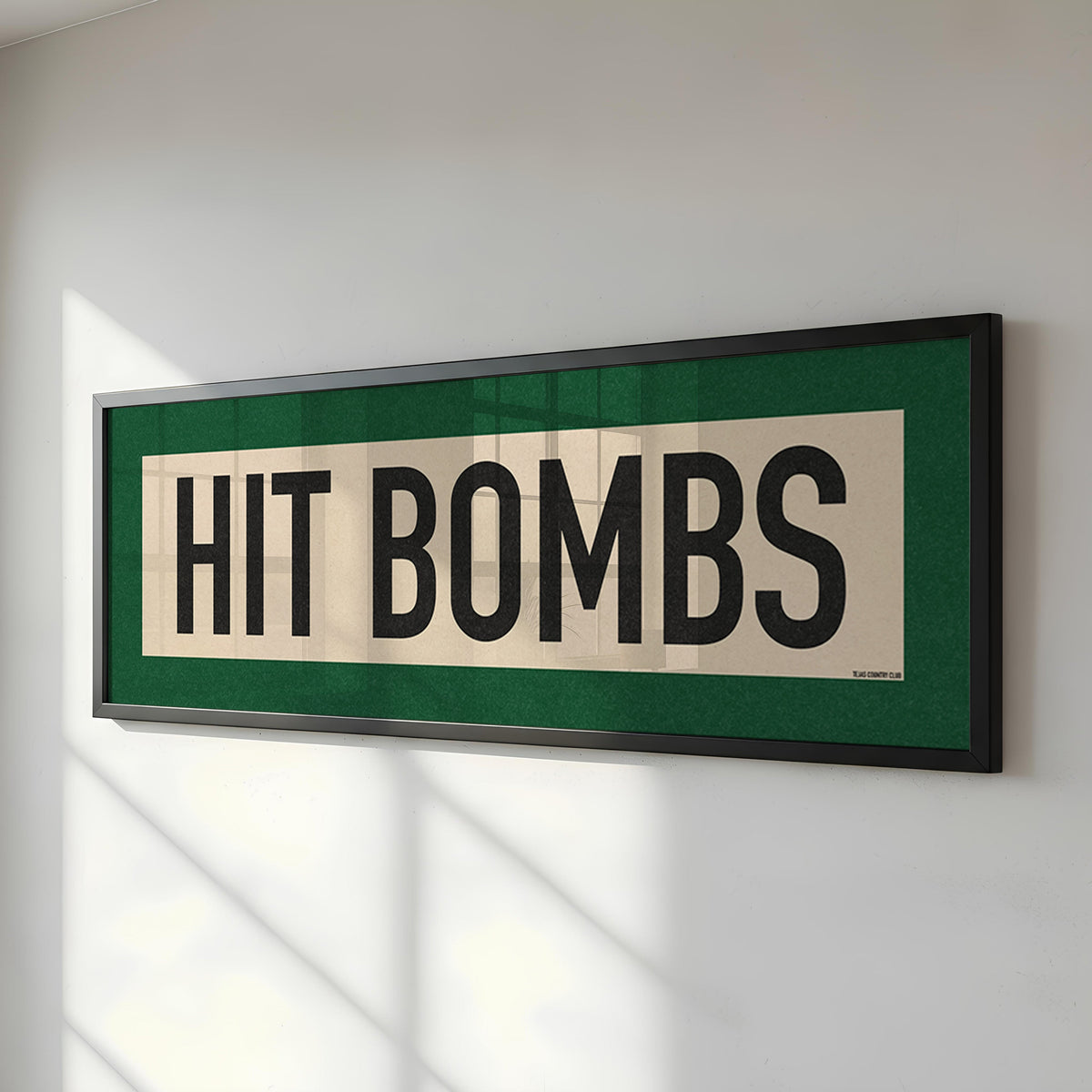 Framed Hit Bombs Golf Art Scroll Sign