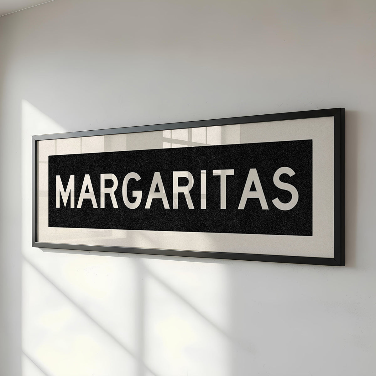 Framed Margaritas Bus Scroll Sign