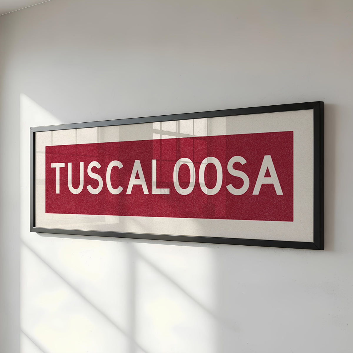 Framed Tuscaloosa Crimson Bus Scroll