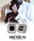 Large Square Crystal Diamond Cufflinks CL71XX