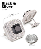 Large Square Crystal Diamond Cufflinks CL71XX