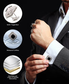 Large Square Crystal Diamond Cufflinks CL71XX