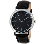 Arvo Black Time Sawyer Watch - Black Leather