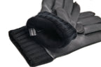 Mario Portolano Leather-Cashmere Thick Gloves
