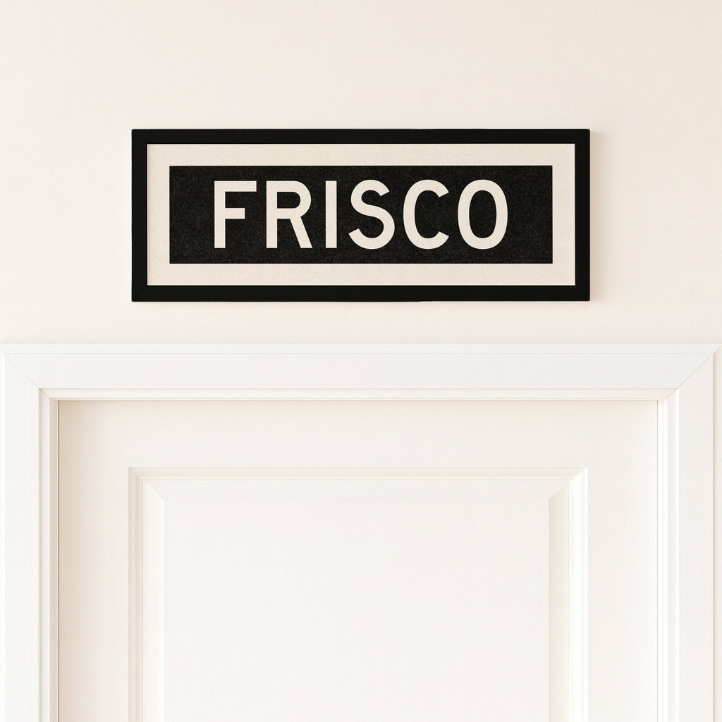 Framed Frisco Bus Scroll Sign
