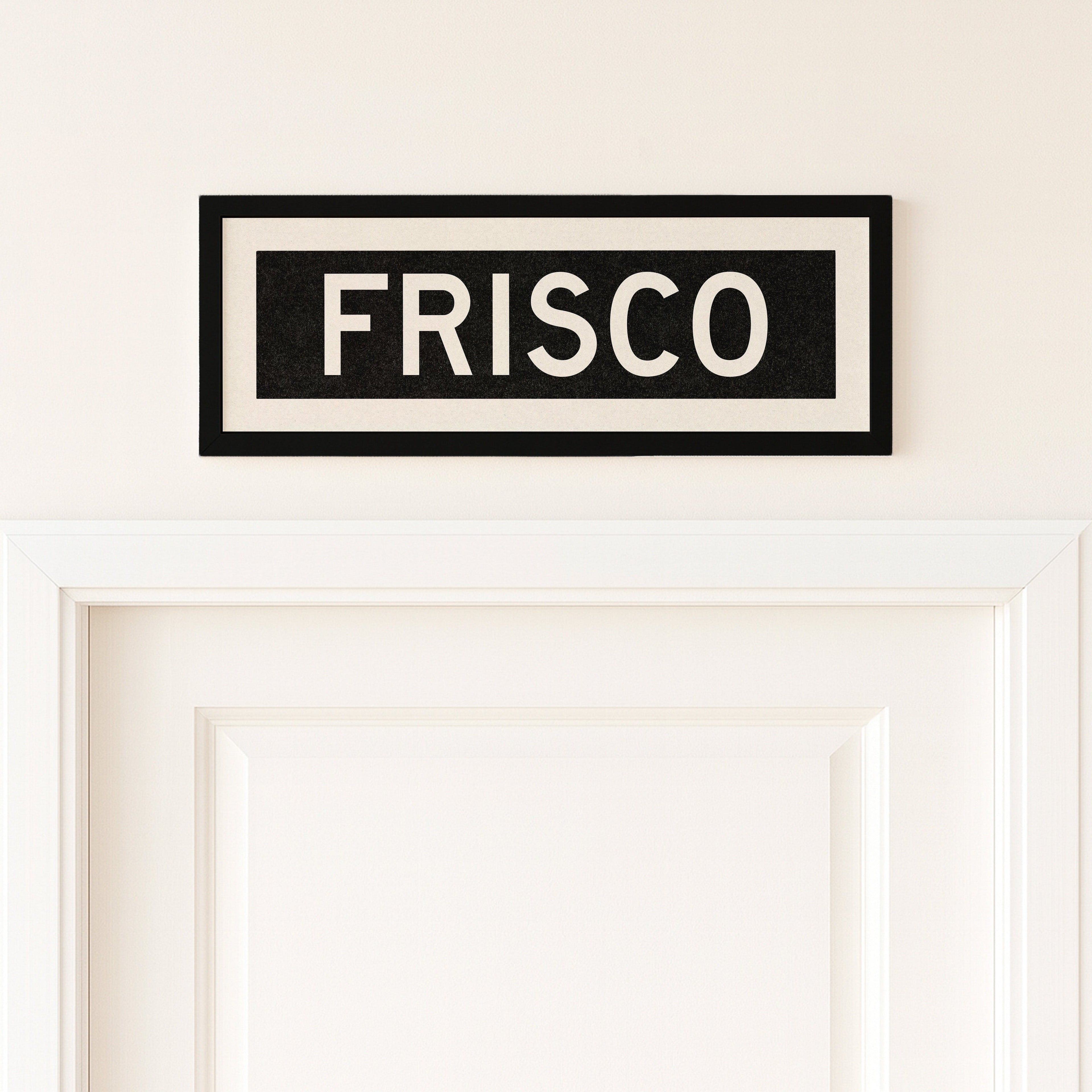 Framed Frisco Bus Scroll Sign