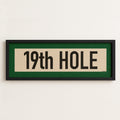 Framed 19th Hole Golf Art Scroll Print