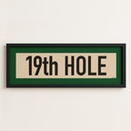 Framed 19th Hole Golf Art Scroll Print