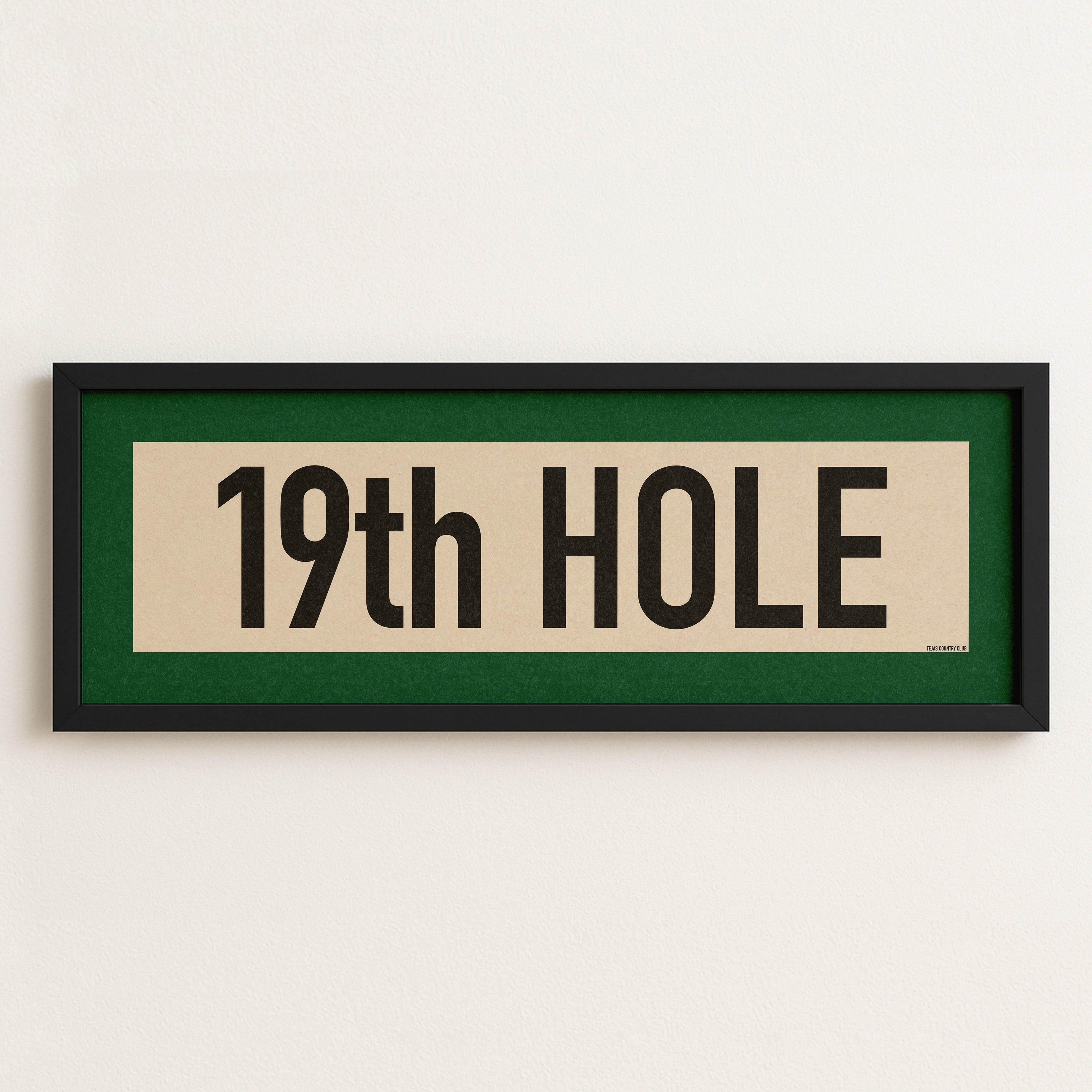 Framed 19th Hole Golf Art Scroll Print