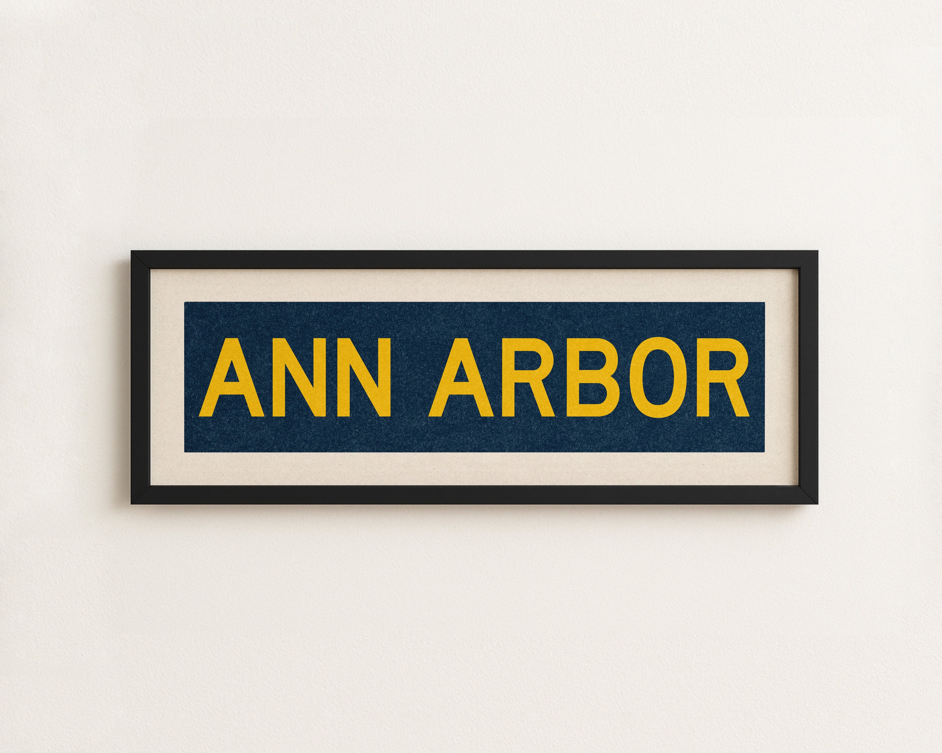Framed Ann Arbor Navy Bus Scroll