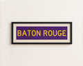 Framed Baton Rouge Purple Bus Scroll