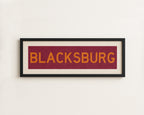 Framed Blacksburg Maroon Bus Scroll