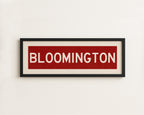 Framed Bloomington Crimson Bus Scroll