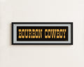 Framed Bourbon Cowboy Black Vintage Bumper Sticker Art Print