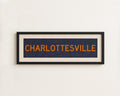 Framed Charlottesville Blue Bus Scroll