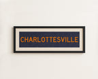 Framed Charlottesville Blue Bus Scroll
