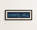 Framed Chapel Hill Blue Bus Scroll