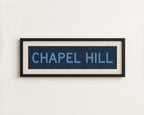 Framed Chapel Hill Blue Bus Scroll