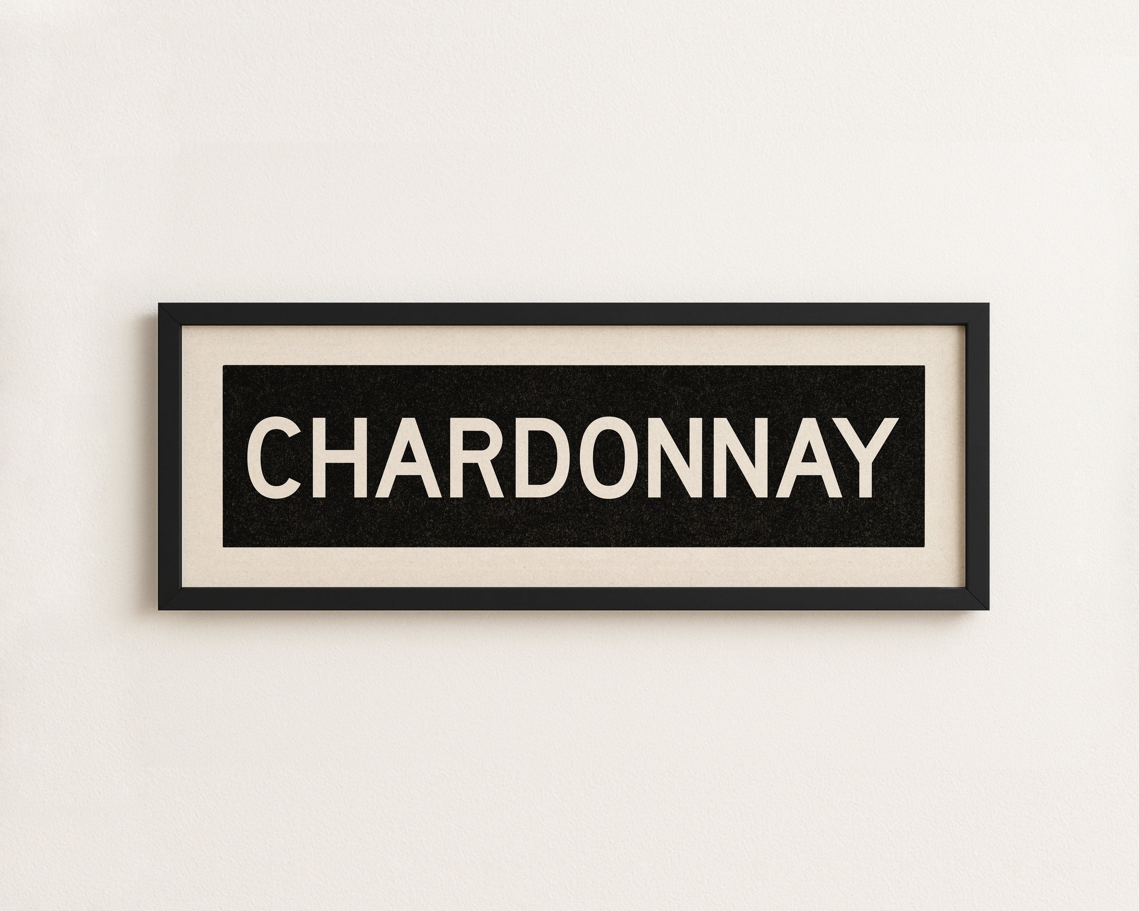 Framed Chardonnay Bus Scroll Sign