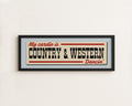 Framed Country & Western Cardio Bumper Sticker Art Print