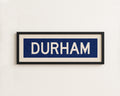 Framed Durham Blue Bus Scroll
