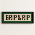 Framed Grip and Rip Golf Art Scroll Sign