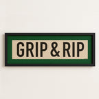 Framed Grip and Rip Golf Art Scroll Sign