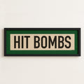 Framed Hit Bombs Golf Art Scroll Sign