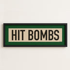 Framed Hit Bombs Golf Art Scroll Sign