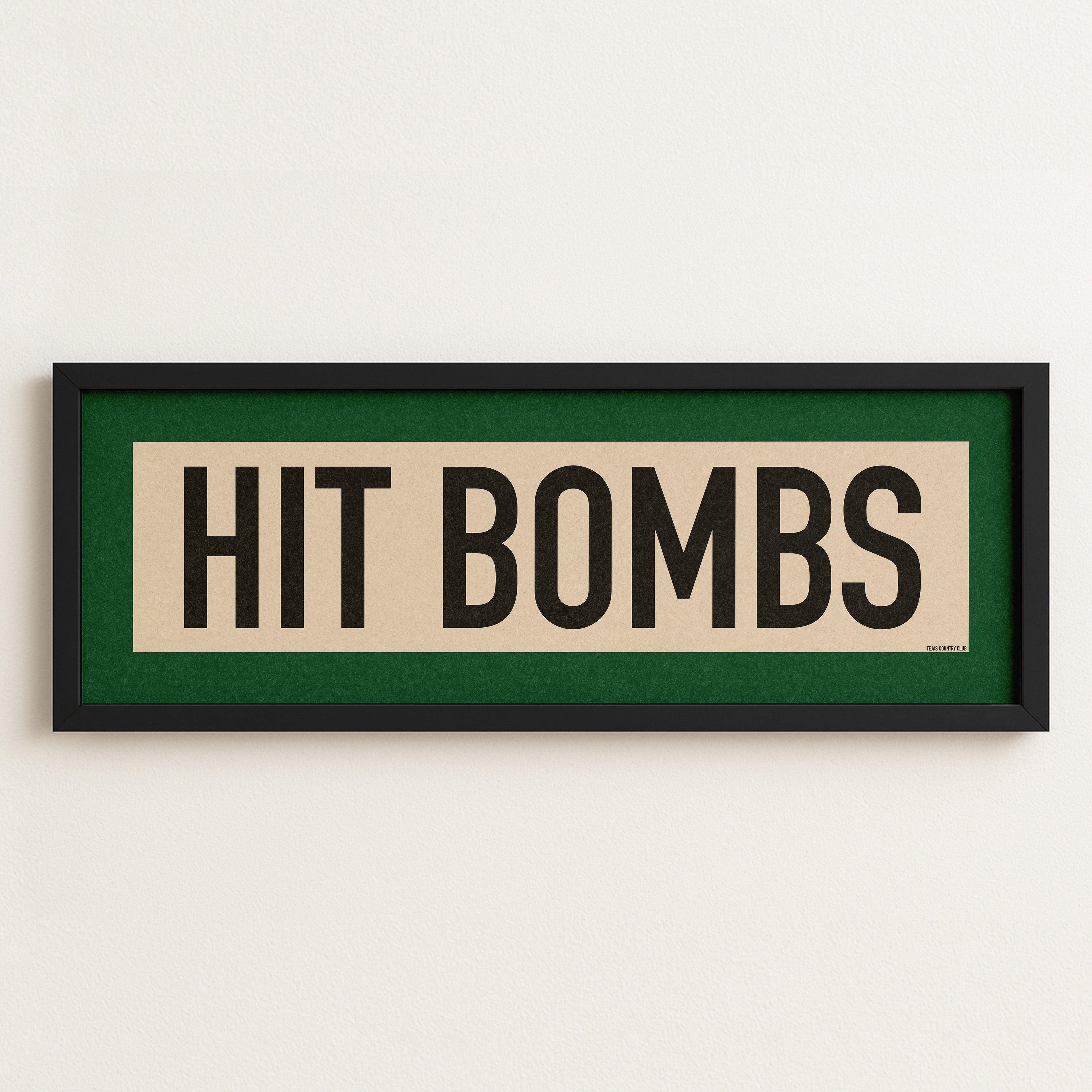 Framed Hit Bombs Golf Art Scroll Sign