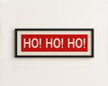 Framed Ho! Ho! Ho! Red Christmas Art Print