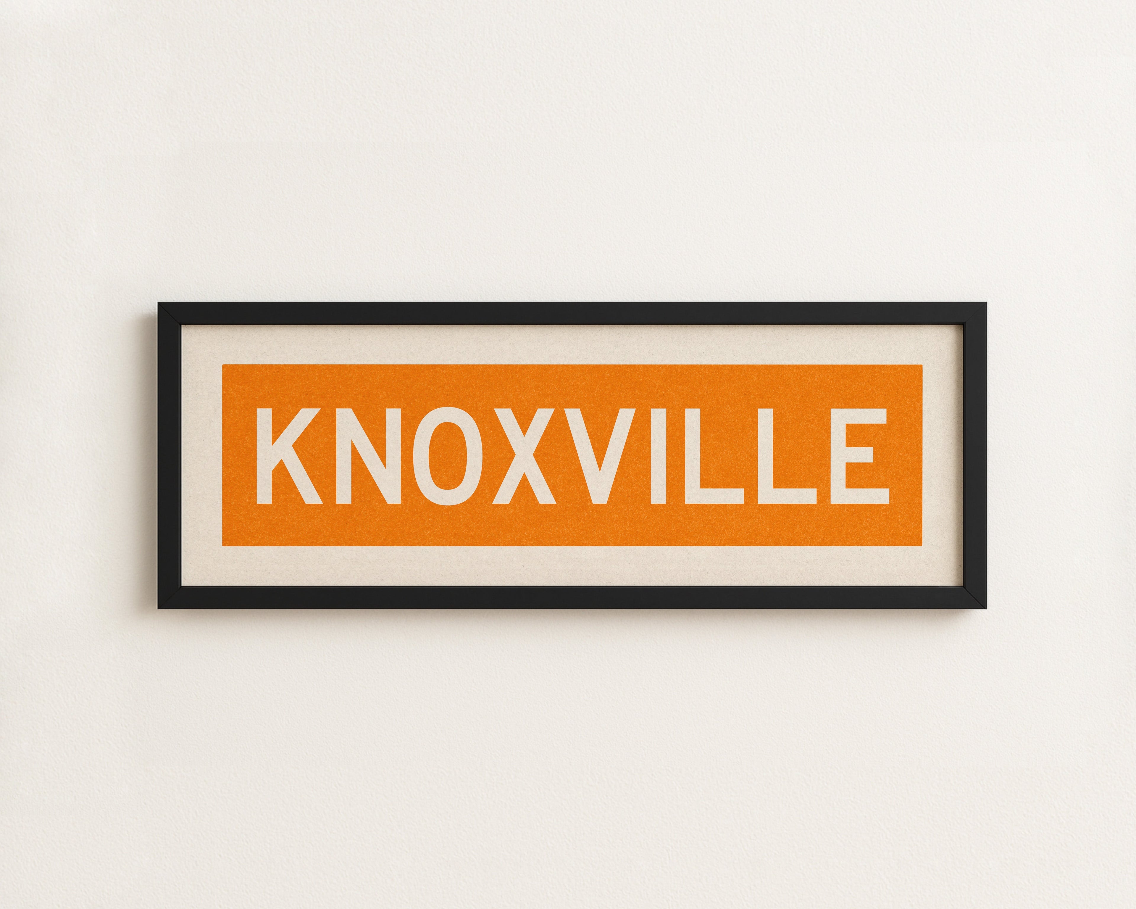 Framed Knoxville Orange Bus Scroll