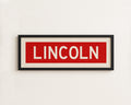 Framed Lincoln Bus Scroll