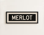 Framed Merlot Bus Scroll Sign