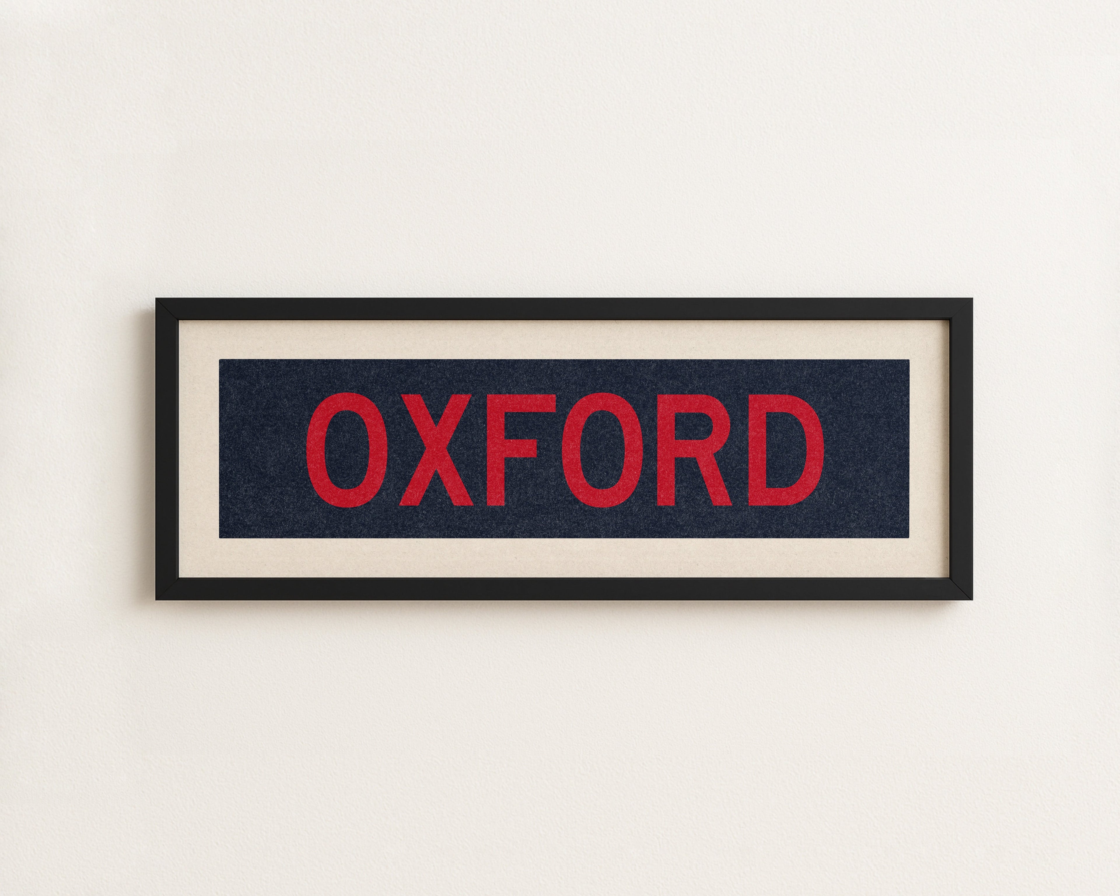 Framed Oxford Navy Bus Scroll