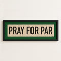 Framed Pray For Par Golf Art Scroll Sign