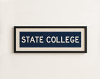 Framed State College Navy Bus Scroll