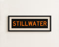 Framed Stillwater Orange Bus Scroll