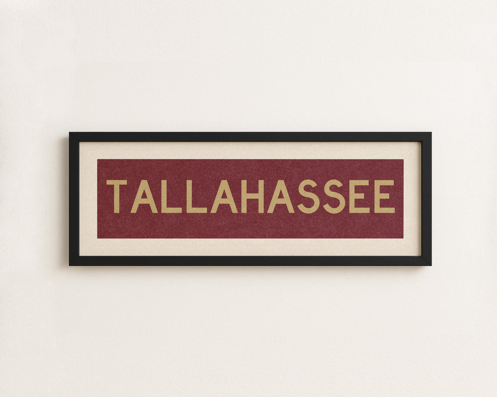 Framed Tallahassee Garnet Bus Scroll