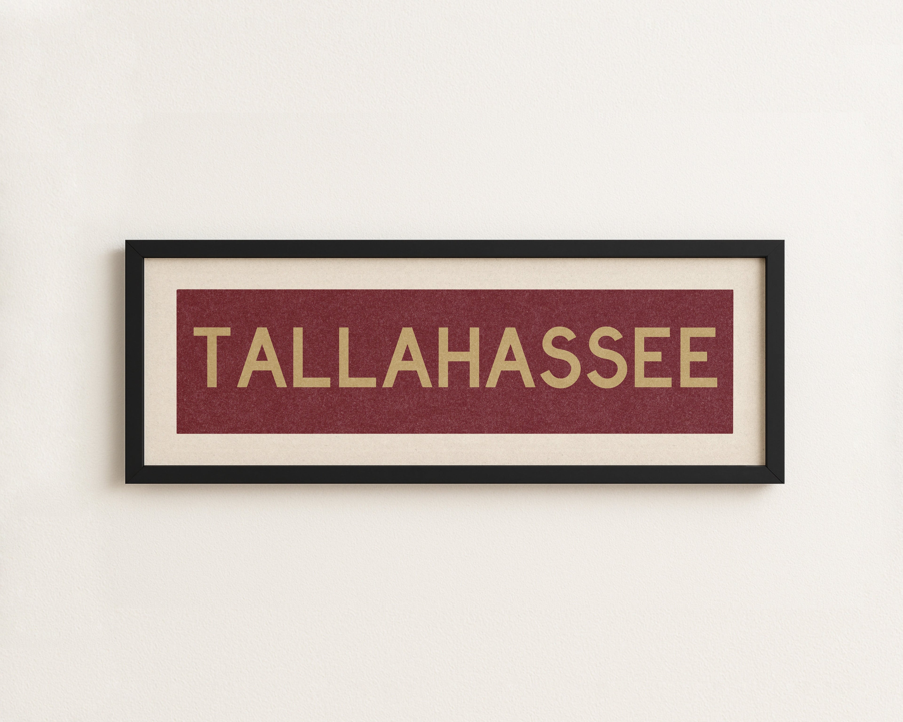 Framed Tallahassee Garnet Bus Scroll