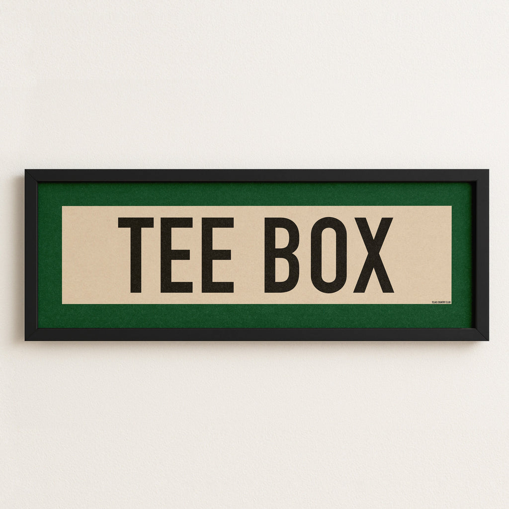Framed Tee Box Golf Scroll Art