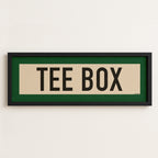 Framed Tee Box Golf Scroll Art