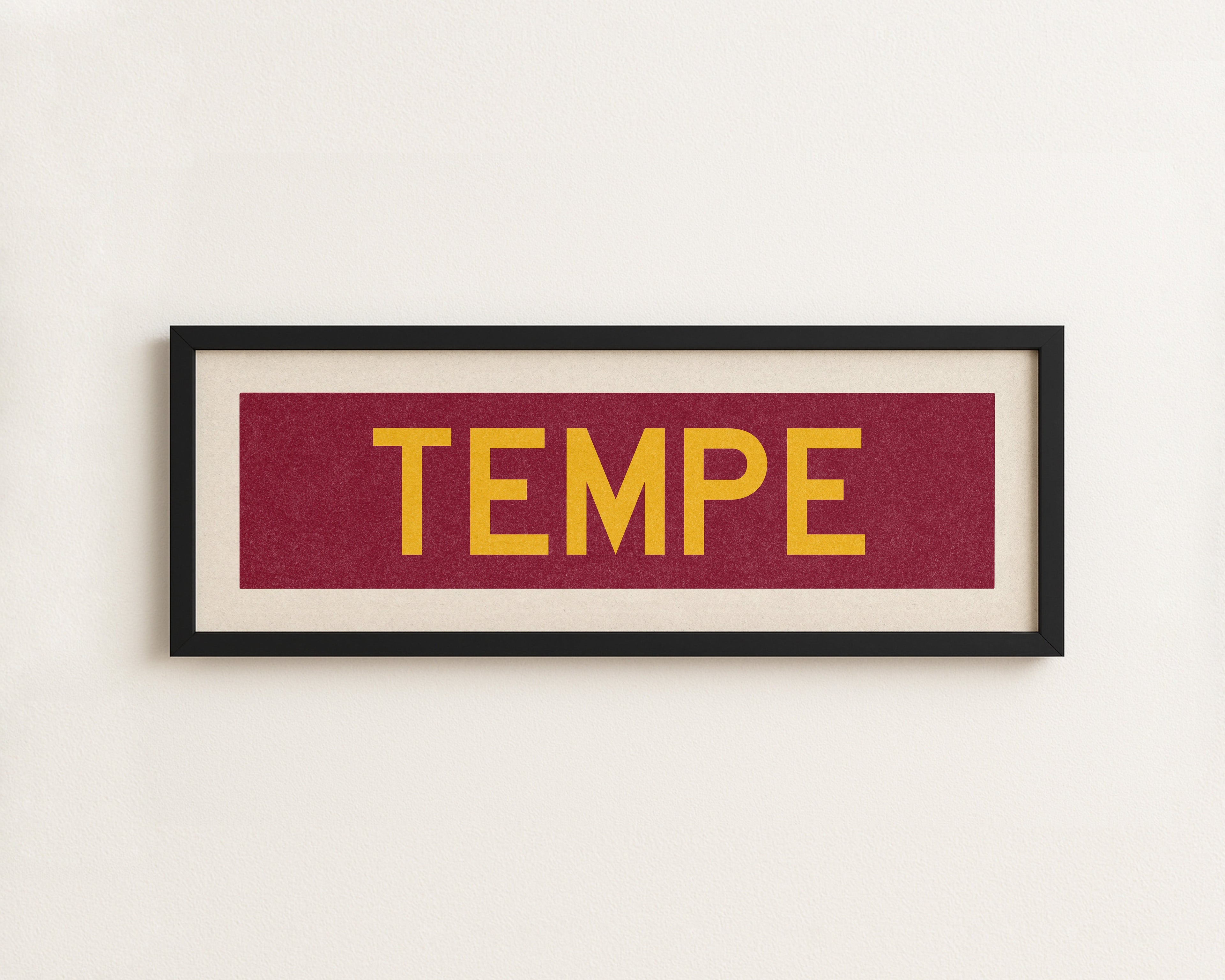 Framed Tempe Maroon Bus Scroll