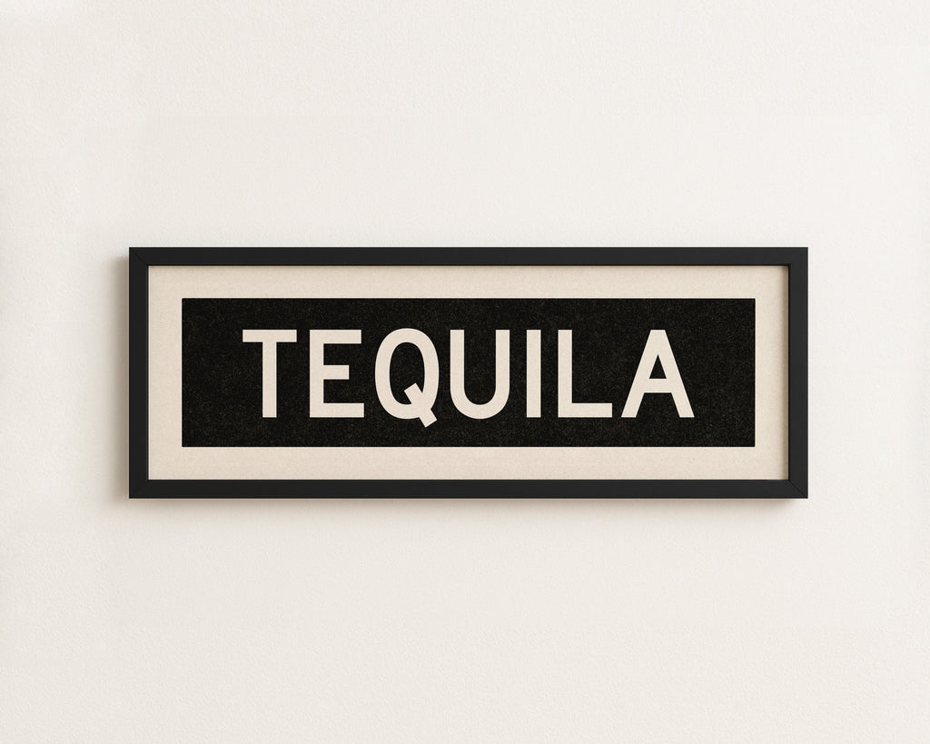 Framed Tequila Bus Scroll Sign