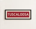 Framed Tuscaloosa Crimson Bus Scroll