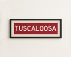Framed Tuscaloosa Crimson Bus Scroll