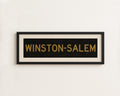 Framed Winston Salem Black & Gold Bus Scroll