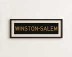 Framed Winston Salem Black & Gold Bus Scroll