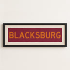 Framed Blacksburg Maroon Bus Scroll