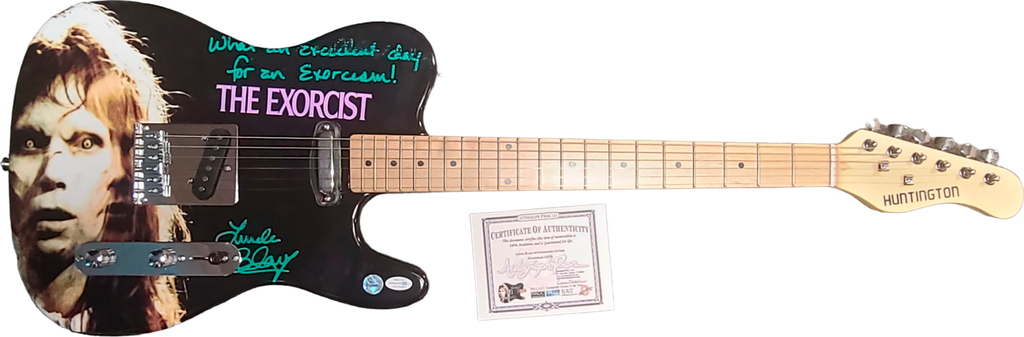 Linda Blair Signed Autographed Exorcist Custom Graphics Guitar ACOA